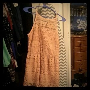 Peach Lace Romper